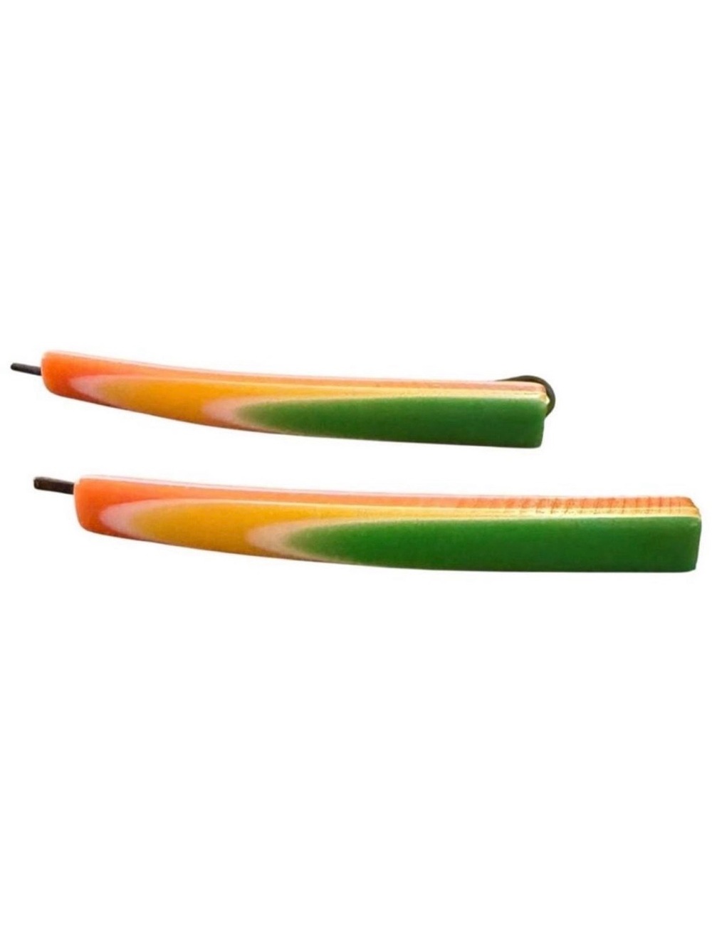 1970’s Vintage Multi Colored Thick Plastic Bobby Pins, Retro Design